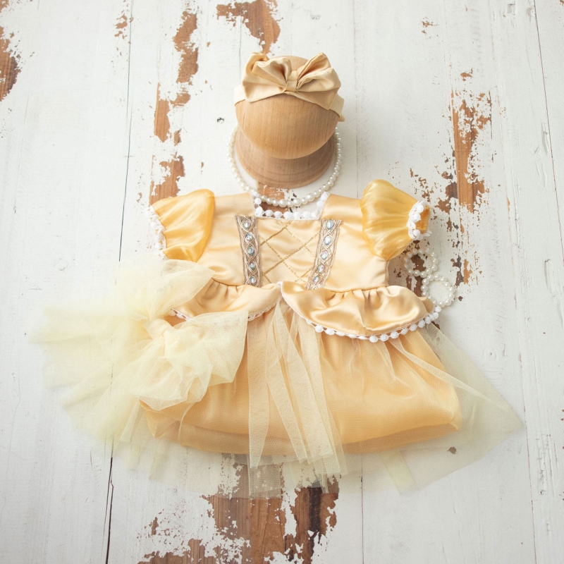 Snow White Princess Dress Set - Baby Girl Newborn Photography Outfit - Image 3